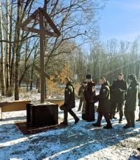 В селе Вятское был освящен Поклонный Крест на территории воинской части