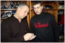 Встреча студентов семинарии с  известным хоккеистом Александром Могильным <br>в ледовом дворце «Платинум Арена» (22 января 2010 года)